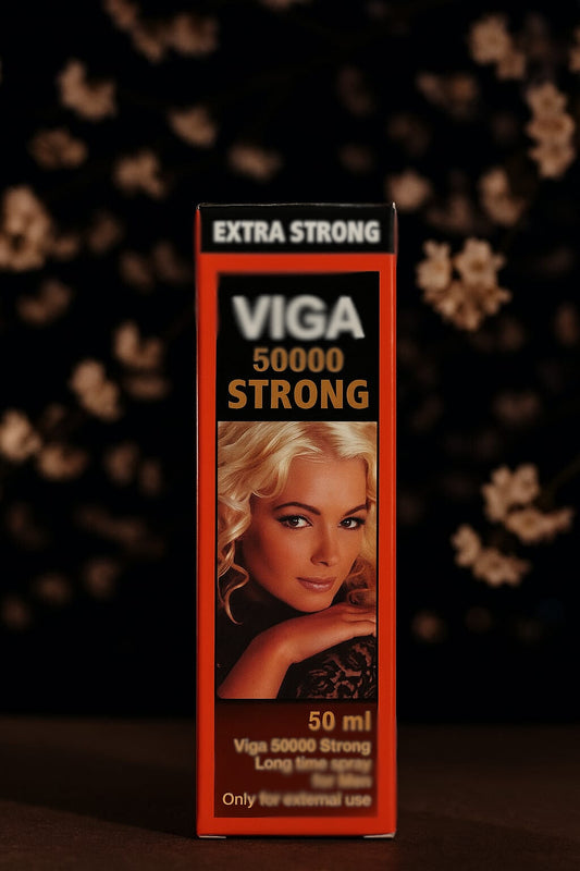 Viga 50000 Strong packaging with a blurred background